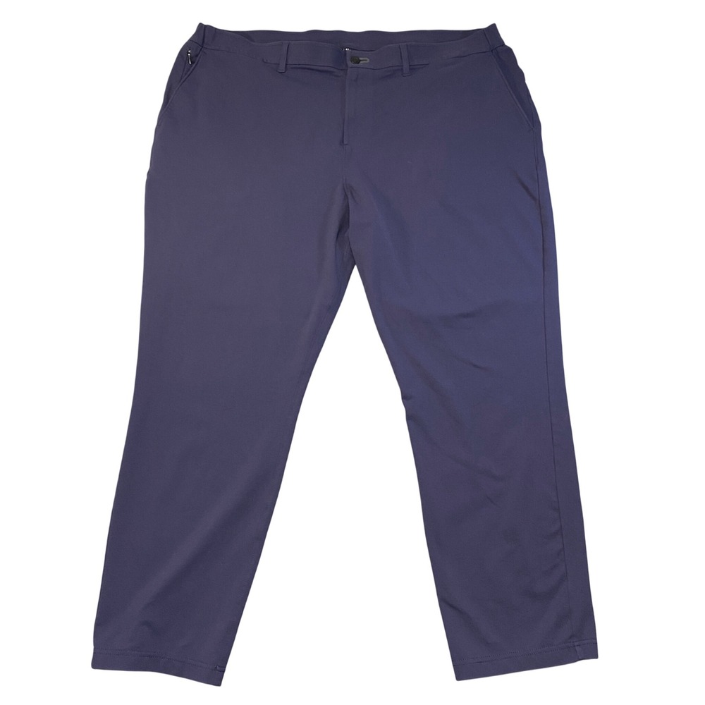 Public Rec Pants Mens 44x30 Blue Dealmaker 5 Pocket Chino Performance Golf Logo